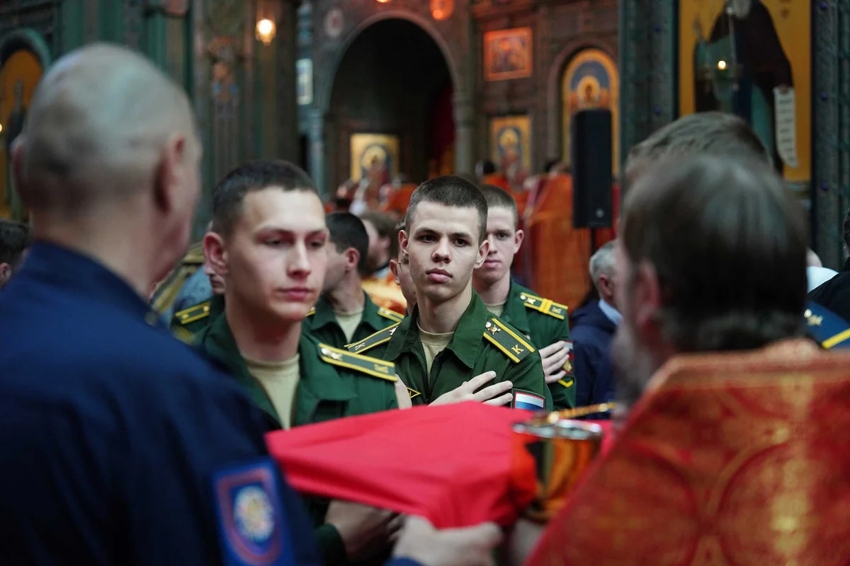 Патриаршее служение в храме Вооруженных сил РФ. Фото: Игорь Палкин / patriarchia.ru