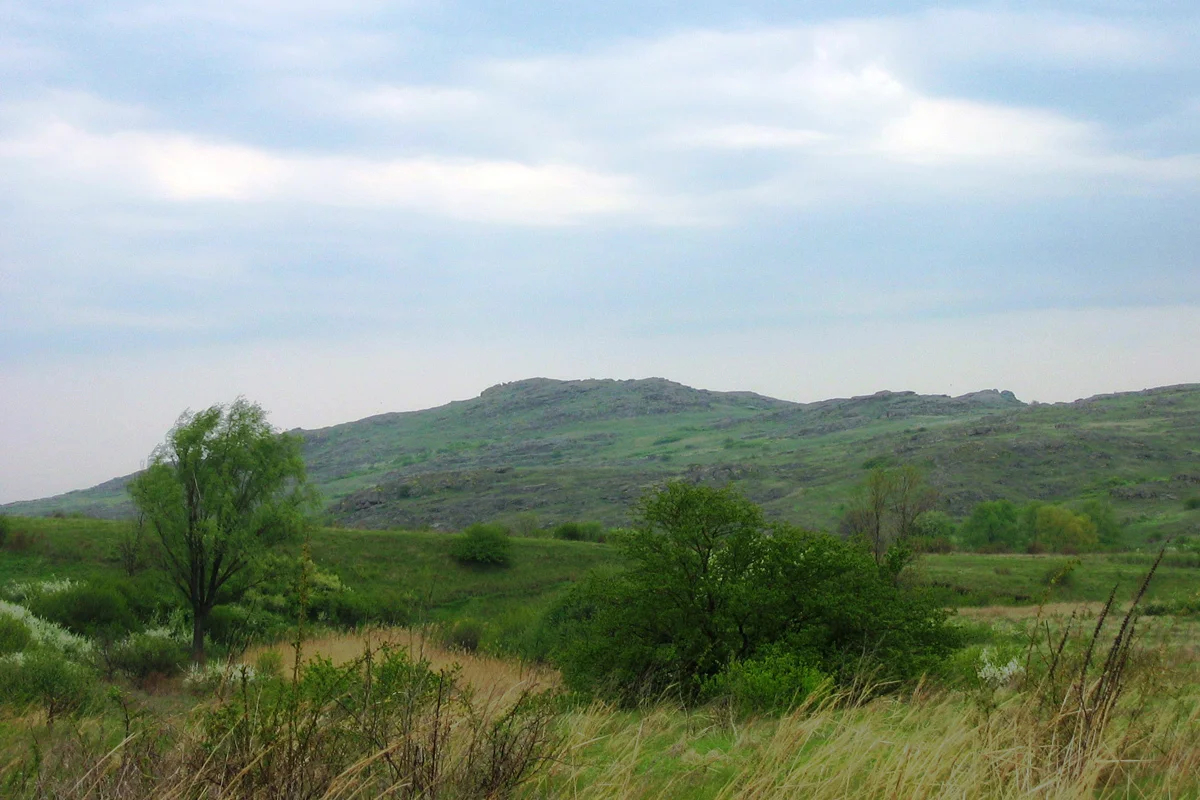 Панорама Восточной гряды Каменных могил степной Украины. Фото: Galkovsky / Wikimedia (CC BY 2.5)