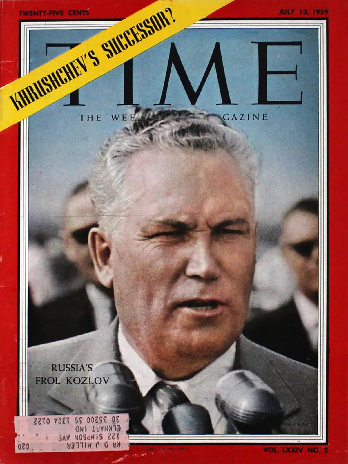 Фрол Козлов на обложке журнала «Time». Фото: pinterest.com