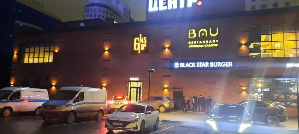 Ресторан BAU в Астане в вечер убийства. Фото: tengrinews / Telegram