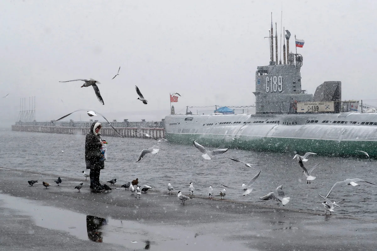 Музей-подлодка С-189 в Санкт-Петербурге, 19 апреля 2024 года. Фото: Анатолий Мальцев / EPA