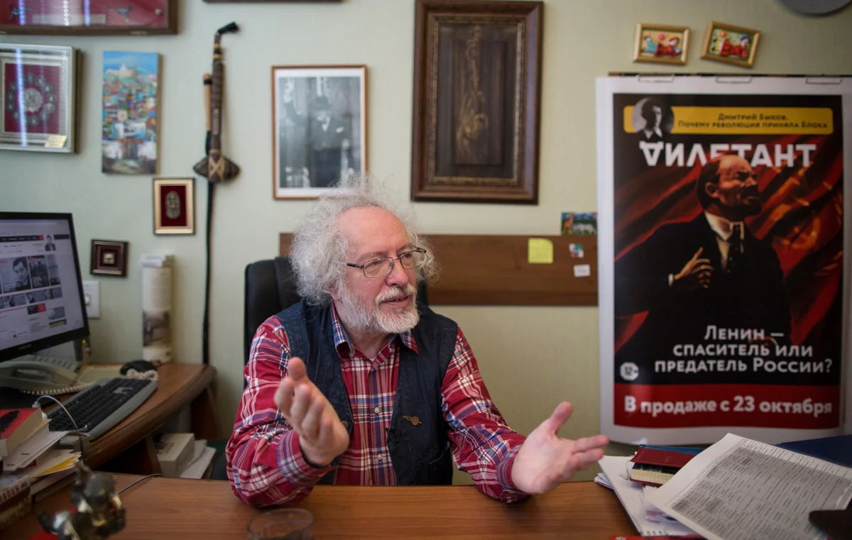 Алексей Венедиктов в офисе радиостанции «Эхо Москвы», Москва, 8 ноября 2017 года. Фото: Александр Земляниченко / AP Photo / Scanpix / LETA