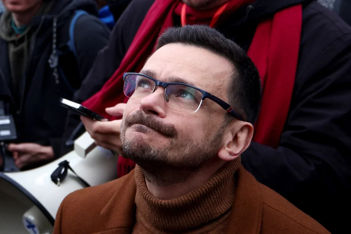 Ilya Yashin at an anti-war rally of Russians in Berlin, 17 November 2024. Photo: Lisi Nisner / Reuters / Scanpix / LETA