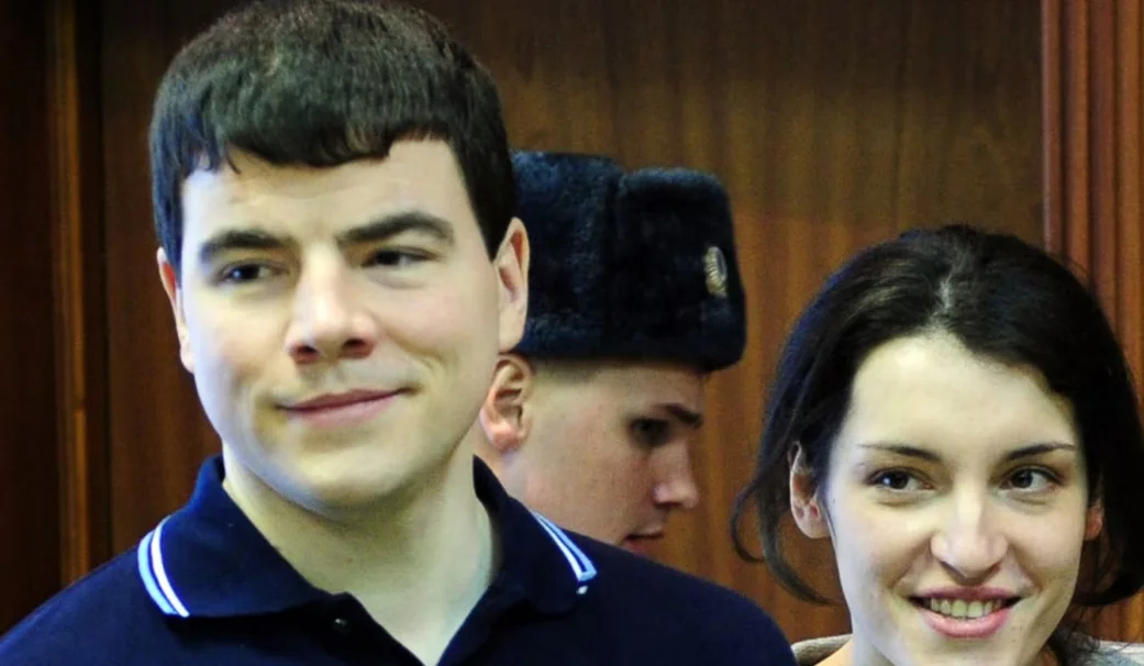 Nikita Tikhonov and Yevgenia Khasis on trial in Moscow in January 2011. Photo: RFE/RL