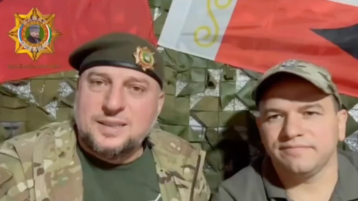 Апти Алаудинов и Роман Алехин. Фото: стоп-кадр из видео / Alekhin_Telega / Telegram