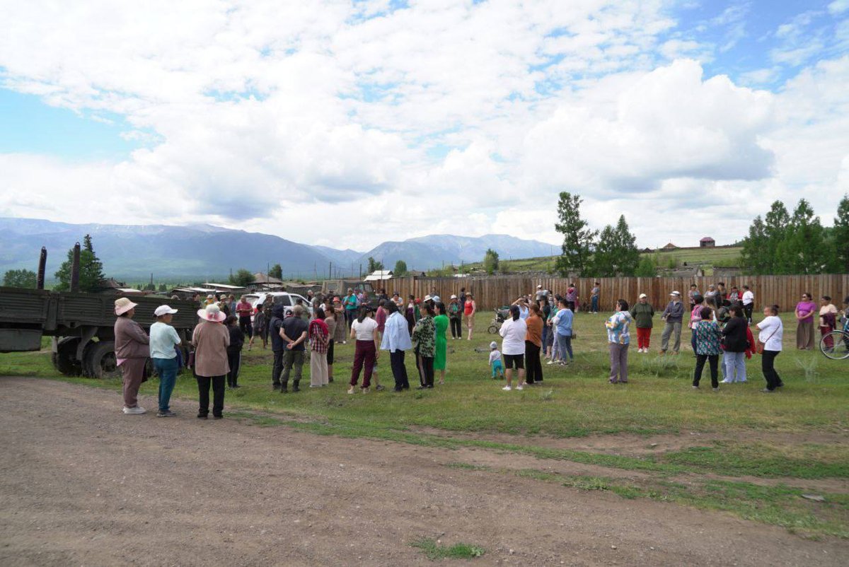Жители Чеди-Хольского района, июль 2024 года. Фото:  пресс-служба главы Республики Тыва