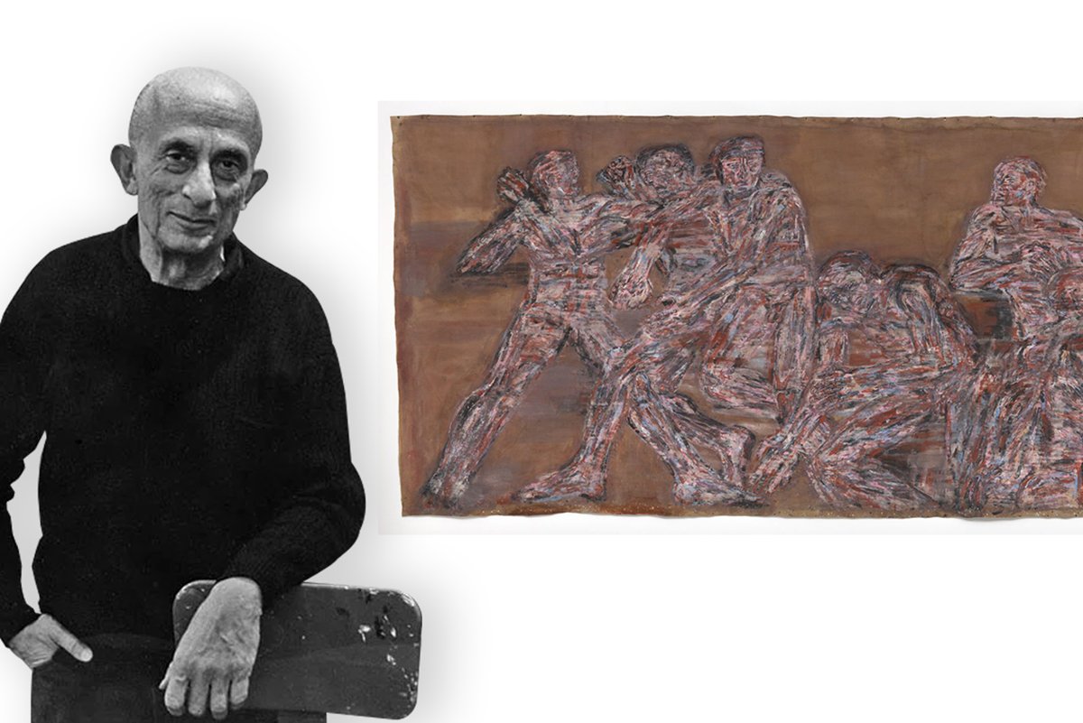 Леон Голуб и его картина Гигантомахия I из коллекции музея MoMA, Нью-Йорк