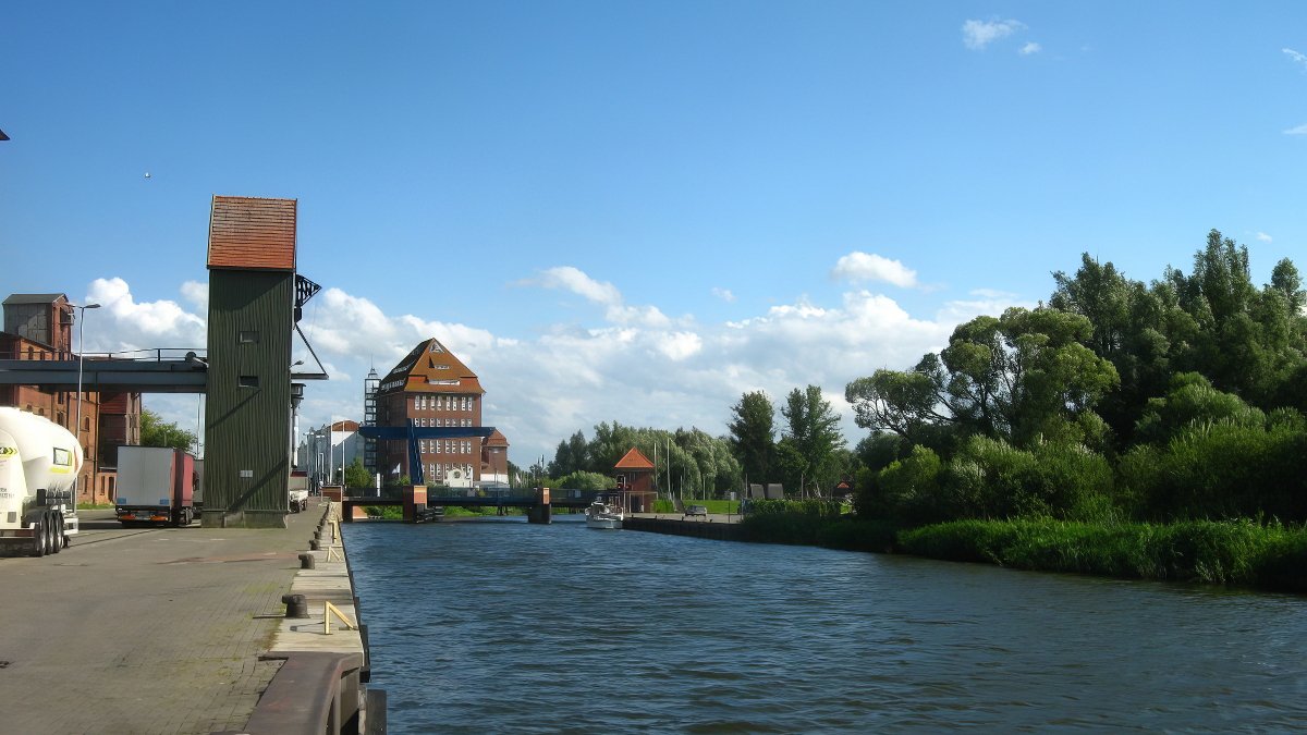 Река Пене в Деммине, 2007 год. Фото: Botaurus /  Wikimedia