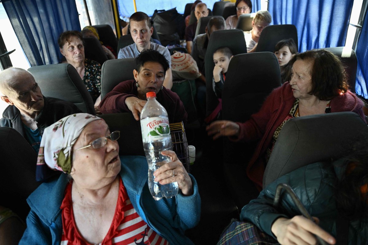 Жители Донецкой области Украины эвакуируются на фоне продвижения российских войск в этом районе. Фото: Genya SAVILOV / AFP / Scanpix